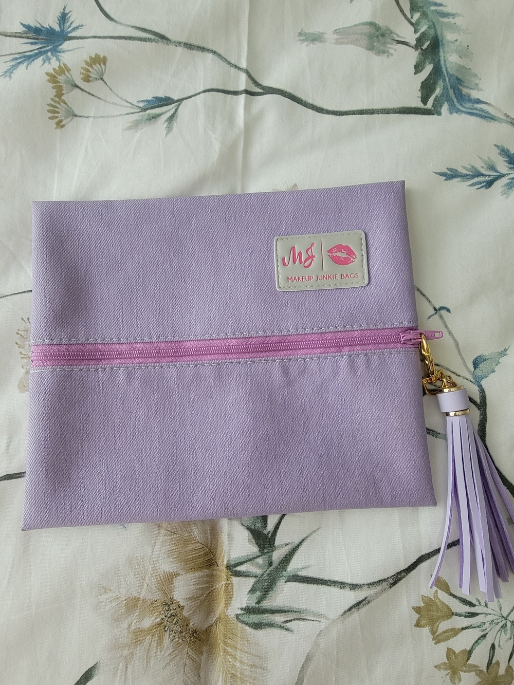 Makeup Junkie Bags Lilac Cosmetic Pouch with Tassel
